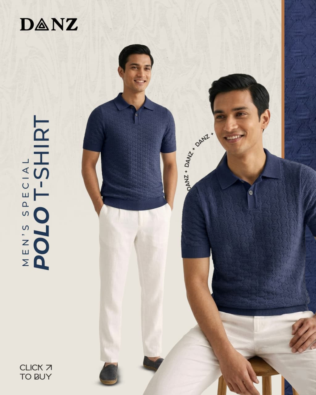 Textured Knit Polo